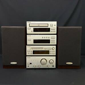 BDg157R 140 ONKYO システムコンポ CDプレーヤー C-705/AM FMチューナー T-405W/MDプレーヤー MD-105/アンプ A-909/スピーカーの画像1