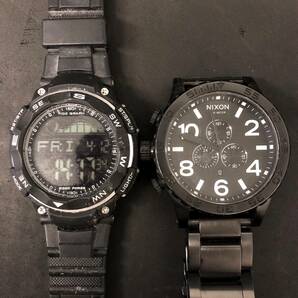 BDm043I 60 腕時計 7点 まとめ SEIKO SOLAR 電波ソーラー 7B24-0AN0 CASIO NIXON THE51-30 LAD WEATHER wave septar EDIFICE ブラックの画像2