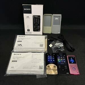 BCd151R 60 状態良好含 箱付き含 SONY WALKMAN 3点 まとめ NW-E083/NW-S744/NW-E052/DIGITAL MP3 ウォークマン ブラック ゴールド ピンク