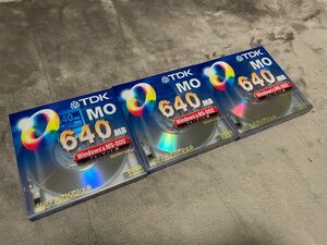 TDK MOディスク 640MB Windowsフォーマット [MO-R640DA] 3枚　新品未開封