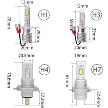 LEDヘッドライト H1 DC12V 14600ルーメン 6000K ホワイト ファンレス 車検対応品 2本組 1年保証_画像8