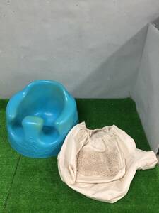 □ ① Bumbo バンボ ベビーソファー ベビーチェア ブルー 直径約37cm 高さ約24cm ベビー用品 7-27 