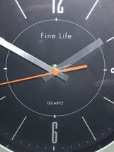 Fine Life QUARTZ ファインライフ 壁掛け時計 シンプル 温度計 湿度計 3針 サイレントムーブ アナログ 無音秒針 21-S_画像2