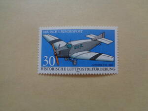 ドイツ切手　1991年　歴史的な航空郵便輸送　ユンカースF 13、1930年　Junkers F-13 (1930)　　　30