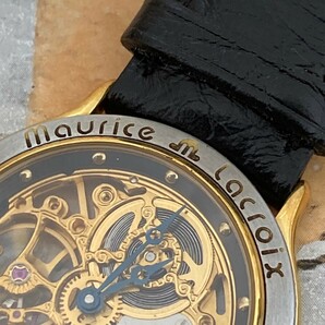 ◆稼働◆良品◆希少◆ MAURICE LACROIX モーリスラクロア 手巻き スケルトン文字盤 メンズ腕時計の画像7