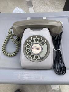 電話機　600-A 黒電話　グレー　中古品　昭和レトロ