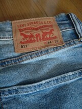 ◎USED◎リーバイス　LEVI'S　511 SLIM デニム ジーンズ ジーパン パンツ 34　薄手　やわらかい_画像4