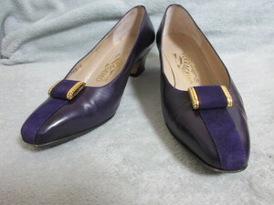 ●SalvatoreFerragamo●サルヴァトーレフェラガモ パンプス●パープル系　レディース サイズ 5.5（2３cm程度）