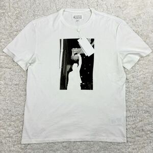 『新品タグ付き』イタリア製 Maison Margiela メゾンマルジェラ グラフィックプリント 半袖Tシャツ ホワイト 白 50/XL 国内正規品