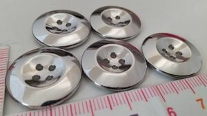 50個セット♪未使用♪メタル ボタン　シルバー色A♪4穴約23mm