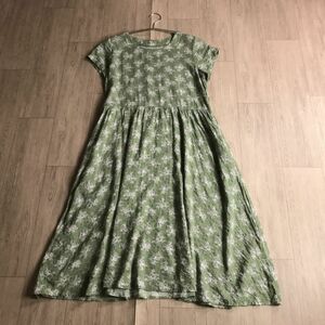 100円スタート○ noa-ge ノアージュ　一宮繊維　レーヨンブレンド　花柄　ワンピース　薄手