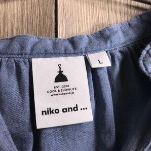 100円スタート□ niko and... ニコアンド リネン100 麻 ゆったり 体型カバー ブラウスの画像3