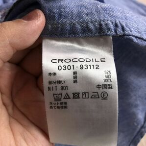 100円スタート☆ crocodile クロコダイル リネンブレンド ブラウス シャツの画像5