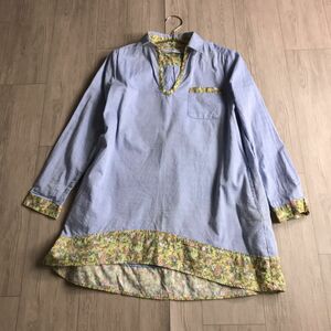 100円スタート○ Afternoontea wordrobe アフターヌーンティーワードローブ　LIBERTY リバティ　切り替え　花柄　ブラウス　チュニック