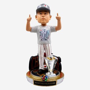 【MS】村上宗隆 2023年WBC 優勝キャップ ボブルヘッド人形 新品 世界123個限定版 完売品 バブルヘッド 首振り人形 大谷翔平の画像2