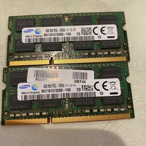 SAMSUNG DDR3L 1600 2Rx8 PC3L 12800S 8GBX2枚セット(16GB)