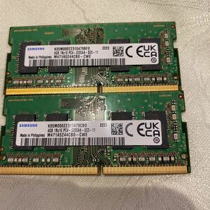 SAMSUNG PC4 25600 1RX16 DDR4 3200AA 4GBX2枚セット（8GB)の画像1