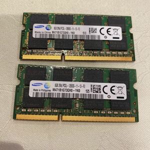 SAMSUNG DDR3L 1600 2Rx8 PC3L 12800S 8GBX2枚セット(16GB)④