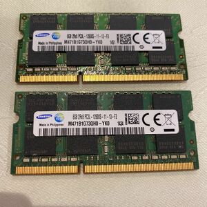 SAMSUNG DDR3L 1600 2Rx8 PC3L 12800S 8GBX2枚セット(16GB)③