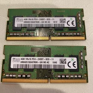 SKhynix DDR4 19200 1RX16 PC4 2400T 4GBX2枚セット(8GB)の画像1