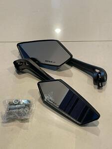 KOSO MOTORCYCLE MIRROR #2516 BLACK コーソーミラー　汎用　8mm 10mm 正ネジ、逆ネジ付き　取り付けのみ　未走行