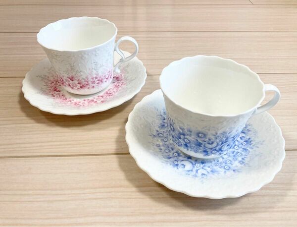 【美品】NARUMI BONE CHINA カップ&ソーサー(2客)