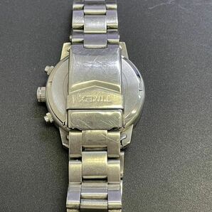 TIMEX タイメックス SR927 W CELL クロノグラフ デイト ブルー文字盤 メンズ クオーツ 電池式 腕時計 動作未確認の画像6