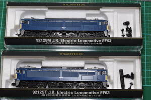 TOMIX JR EF63 shape electric locomotive (2 next shape * blue color ) set (92125) secondhand goods N gauge 