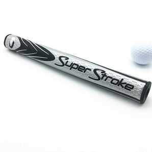☆送料無料☆SuperStroke スーパーストローク Mid 3.0 ゴルフパターグリップ衝撃吸収 粘着性 滑り止め シルバーブラックの画像1