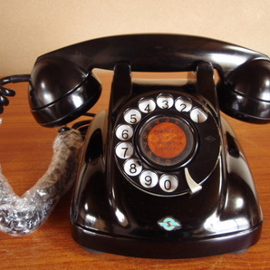 ■昭和の4号黒電話■整備済み 光回線可/モジュラー仕様 1958の画像1