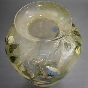 【英】A794 時代 ガラス花瓶 H37㎝ ガラス工芸 硝子 花器 骨董品 美術品 古美術 時代品 の画像5