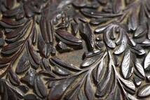 【英】A873 時代 堆黒花弁紋箱 中国美術 朝鮮 漆芸 漆器 骨董品 美術品 古美術 時代品 古玩_画像8