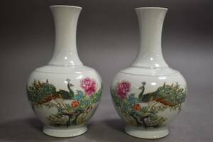 [ britain ]A1014[ large Kiyoshi .. year made ]. flour . flowers and birds . poetry . vase one against China fine art morning . overglaze enamels flower go in flower vase antique goods work of art old fine art hour substitute article old .