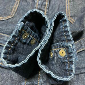 【美品】TCB jeans ティーシービージーンズ ランチマン ウエスタンシャツ デニムシャツ 長袖シャツ インディゴ サイズ40 濃紺の画像10