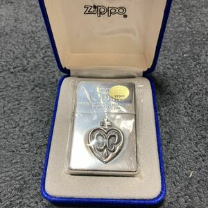 【未着火】Zippo ジッポー ジッポ シルバークロス ハート USA製 オイルライター 喫煙グッズ 喫煙具