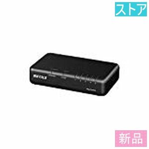 新品・ストア★5ポート ハブ(10BASE-T(10Mbps)) バッファロー LSW6-GT-5EPL/BK ブラック 新品・未使用