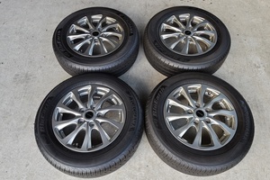 山口)【送料別途】BALMINUM 15インチ 6J+53 5H/114.3 ヨコハマ ブルーアースAE01 195/65R15 19年製 中古 4本 ▲C240308N03 MC08C