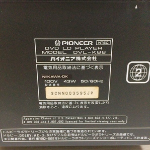 中古品 DVD/LDカラオケプレーヤー DVL-K88 Pioneer パイオニア レーザーディスク カラオケ対応 映像機器 通電OK の画像9