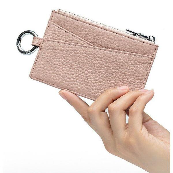 カードケース コイン 小銭入れ シンプル 薄い ピンク レディース 薄型 ポイントカード クレジット 本革
