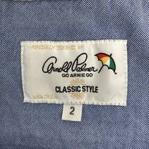 ２ Arnold Palmer アーノルドパーマー ワンピース チュニック ロングシャツ ライトブルー 半袖 リユース ultralon sw0816_画像3