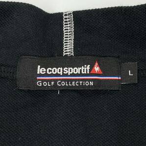 L le coq sportif (GOLF COLLECTION) ルコックスポルティフ ゴルフシャツ ブラック/黒 半袖 リユース ultramto gf0058の画像3
