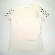 M NINELIVES 半袖 Tシャツ プリント スター 刺繍 ホワイト リユース ultramto ts3000_画像2