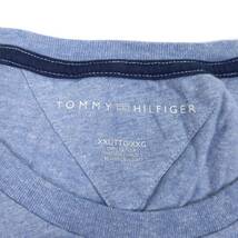 XXL TOMMY HILFIGER トミーヒルフィガー Tシャツ ブルーグレー 半袖 無地 ワンポイント リユース ultramto ts2110_画像3