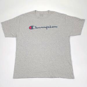 L Champion チャンピオン Tシャツ ロゴ 丸首 グレー 半袖 リユース ultramto ts2174