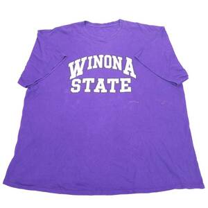 サイズ不明 JAMERICA WINONA STATE Tシャツ ロゴ 丸首 パープル 半袖 リユース ultramto ts2196