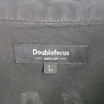 L バックロゴ Double Focus ボタンダウンシャツ ブラック 半袖 リユース ultramto sh0574_画像5