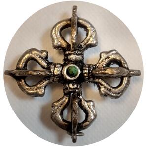 AzureGreen: TIBETAN DOUBLE DORJE PENDANT