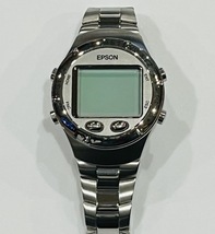 ★EPSON★　エプソン　 Chrono-Bit　クロノビット　充電式　デジタル　メンズ腕時計　動作未確認_画像2