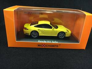 ●未開封●マキシチャンプス 1/43 ポルシェ 911 ターボ 2009 イエロー 940069010