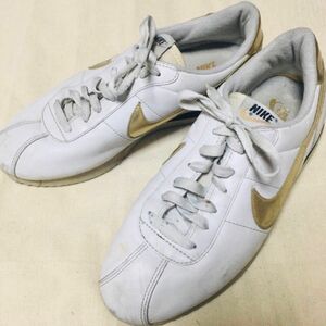 ★レア★NIKE（ナイキ） 9 27cm 白/金 90s ツートン　ヴィンテージ　レトロ　ビンテージ　ホワイト　白　ゴールド